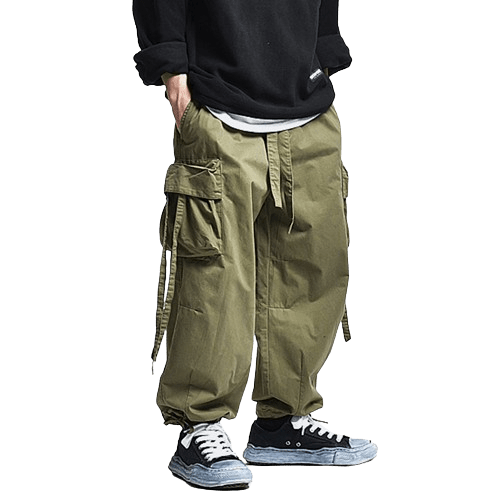 Pantalon cargo elastique cheville homme sale