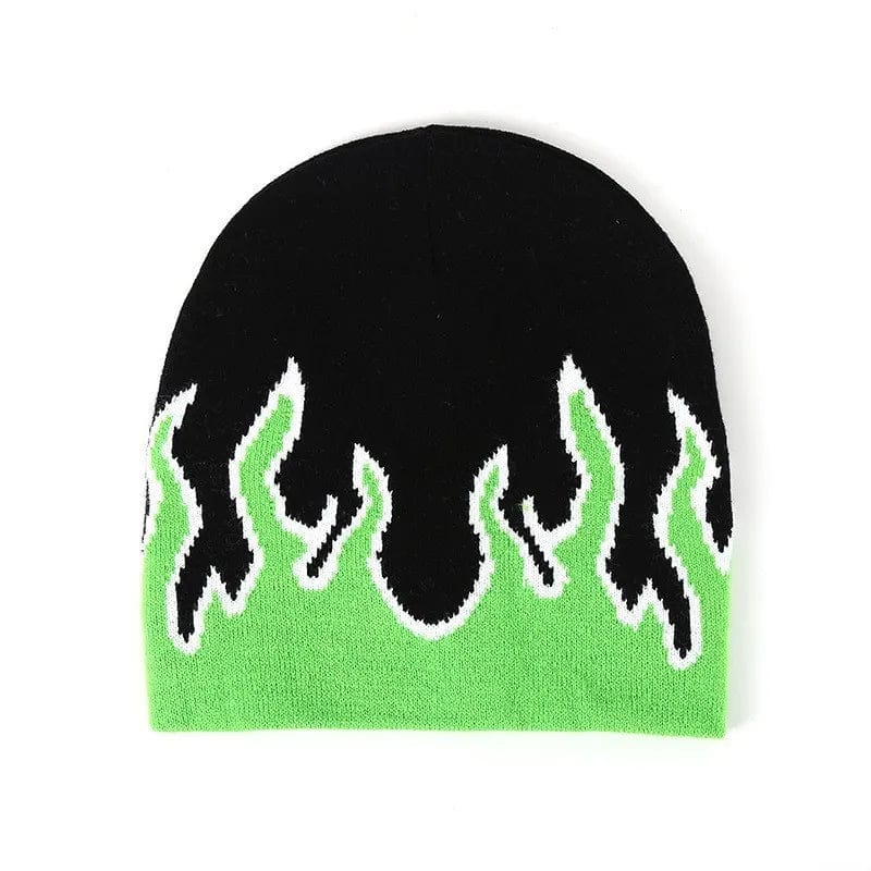 Y2K GorpCore Vert Bonnet Gorpcore Flamme Bonnet Gorpcore Flamme | Y2K-GorpCore™