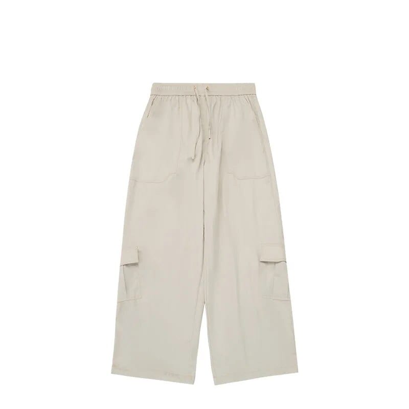 Y2K GorpCore Blanc crème / S Pantalon Cargo élastique Pantalon Cargo élastique | Y2K-GorpCore™