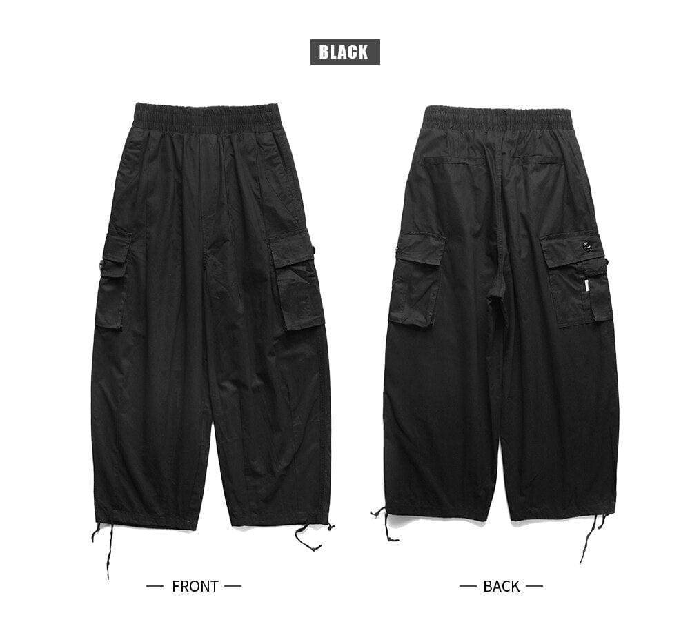 Y2K GorpCore Cargo Parachute Noir Cargo Parachute Homme | Y2K-GorpCore™