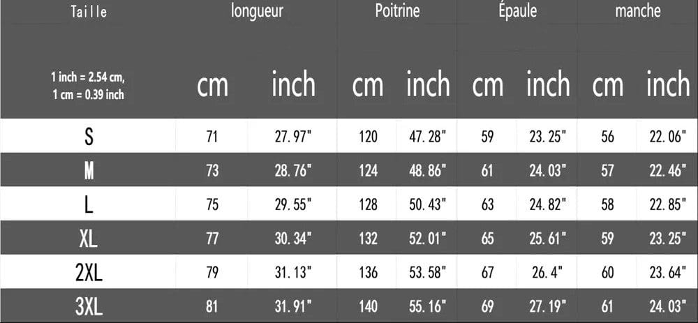 Guide de taille