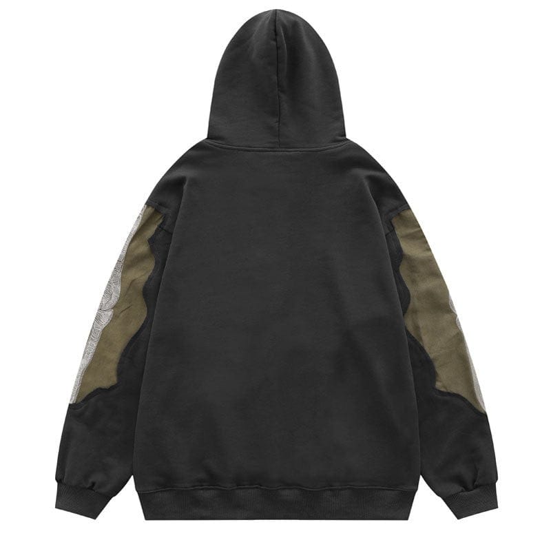 Hoodie noir Squelette Y2K