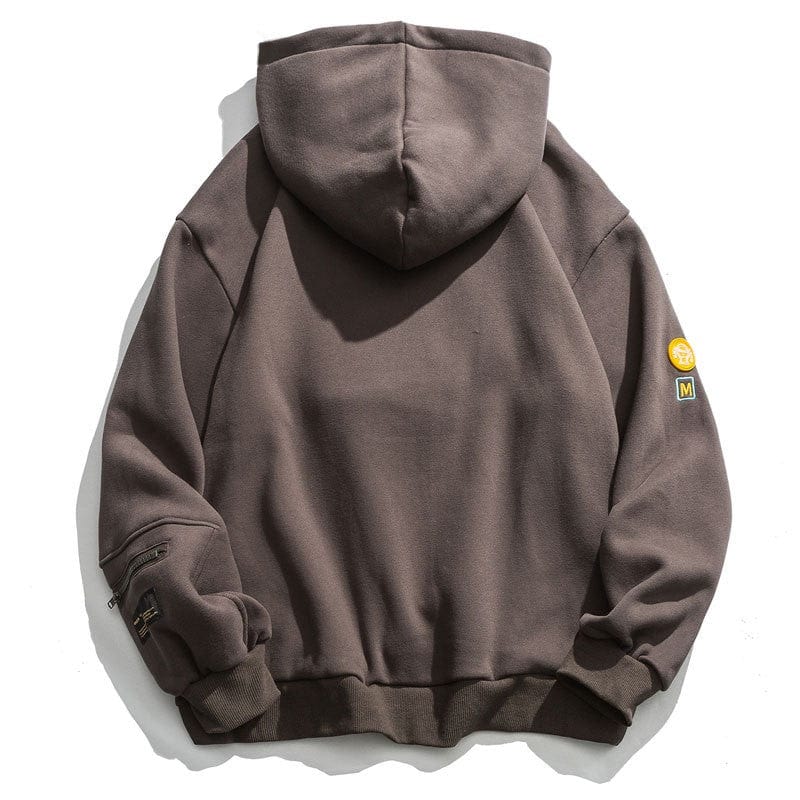 Hoodie Smiley marron