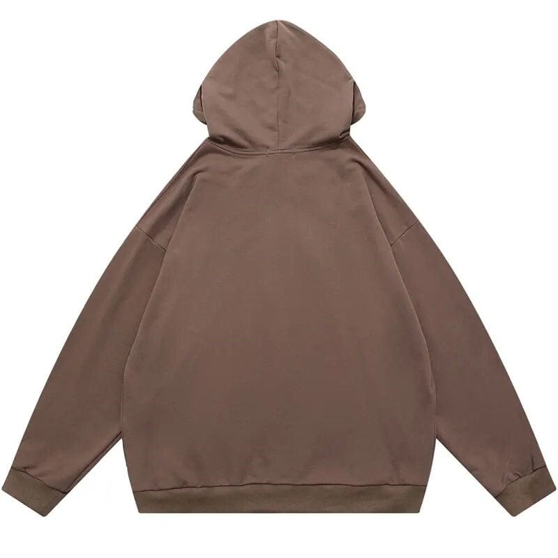 Hoodie Y2K Homme marron