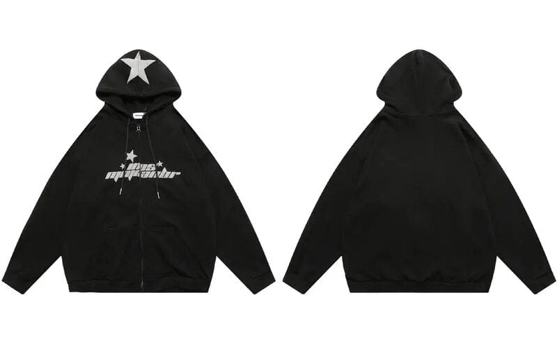 Hoodie Y2K noir Homme