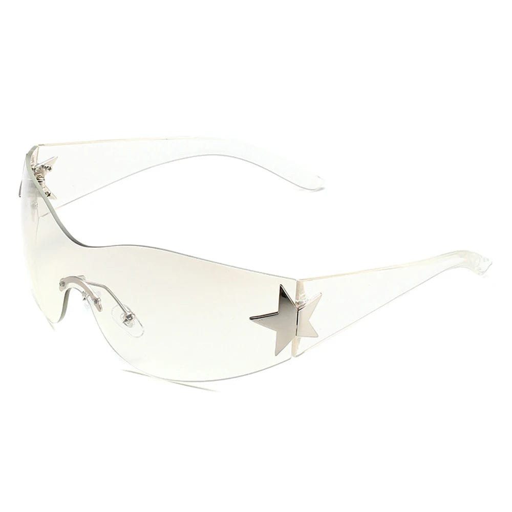 Lunettes de Soleil Y2K blanche