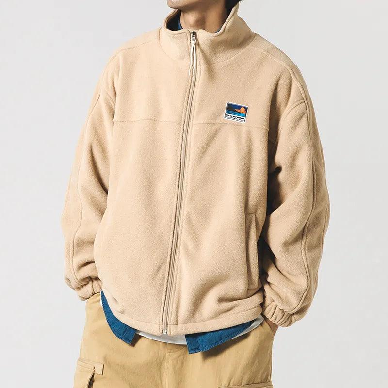 Pull Col Zip beige