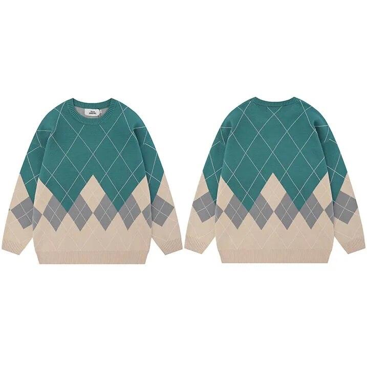 Pull vert hiver y2k