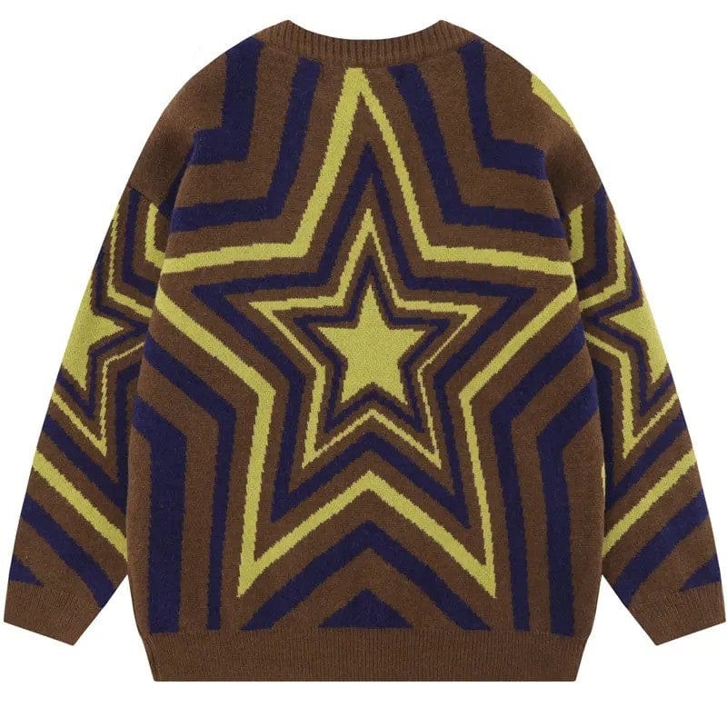 Sweater marron Cyber Y2K