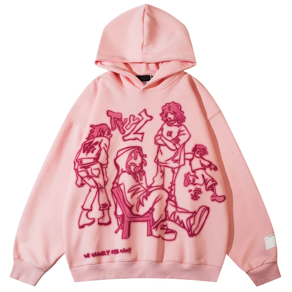 Sweat Y2K rose Graphic animé