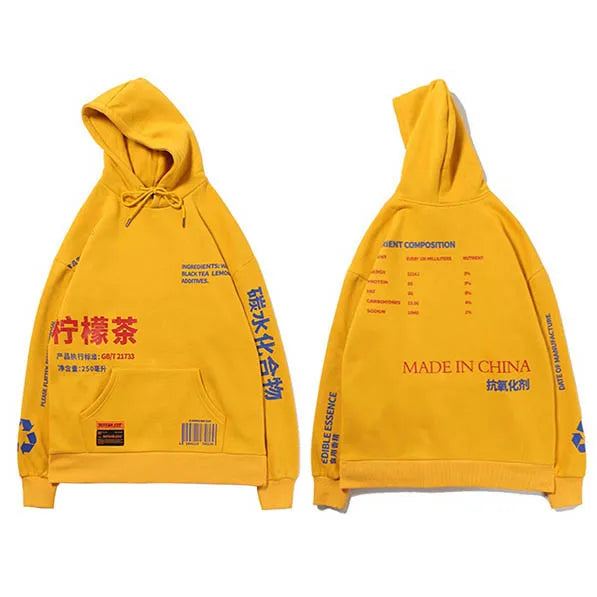 sweat y2k streetwear pullover jaune