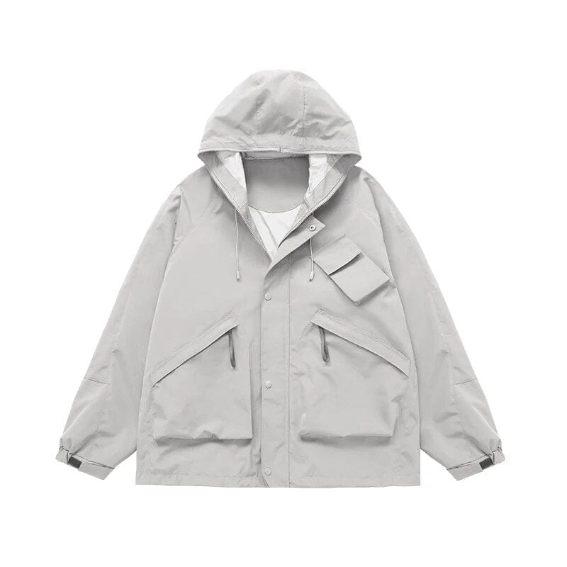 veste gorpcore blanche