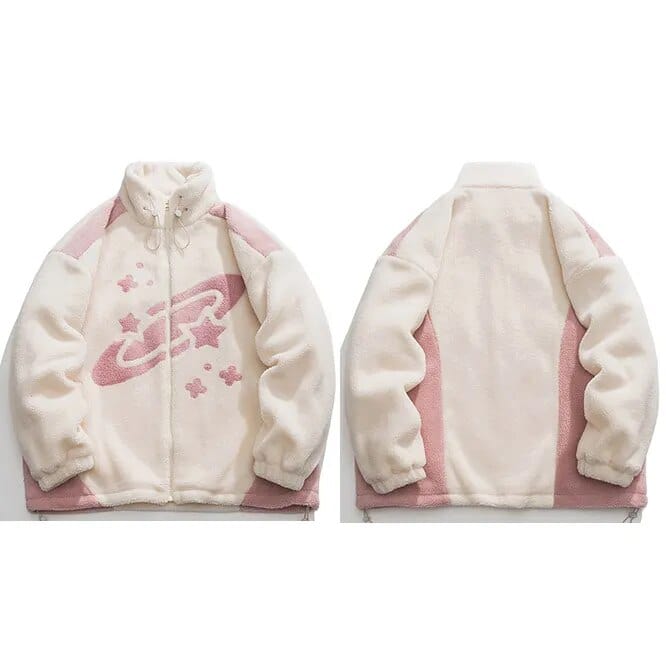 Veste Polaire rose Y2K