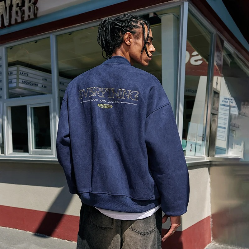 veste y2k baseball bleu